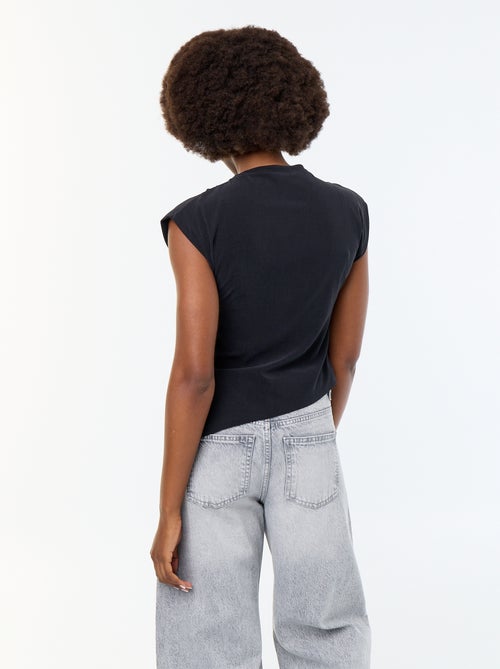 Asymmetrisch mouwloos T-shirt - Kiabi