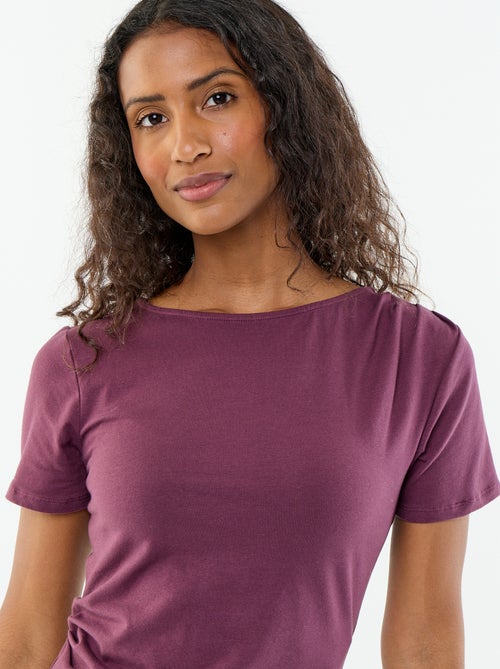 Asymmetrisch T-shirt met korte mouwen - Kiabi