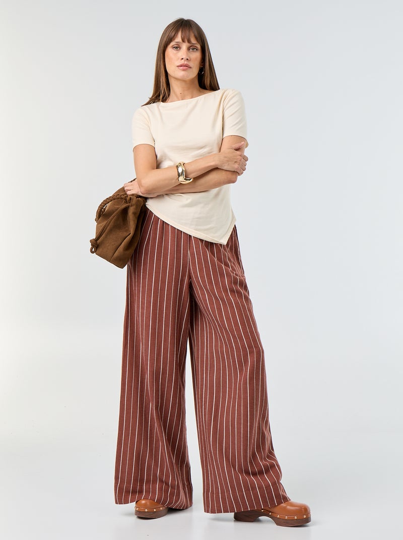 Asymmetrisch T-shirt met korte mouwen Wit - Kiabi