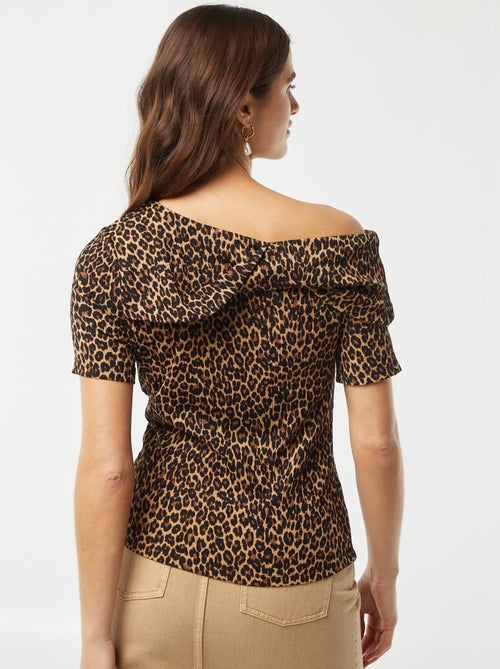 Asymmetrisch T-shirt van crêpestof - Kiabi