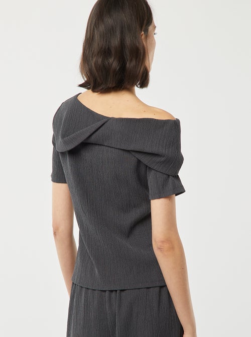 Asymmetrisch T-shirt van crêpestof - Kiabi