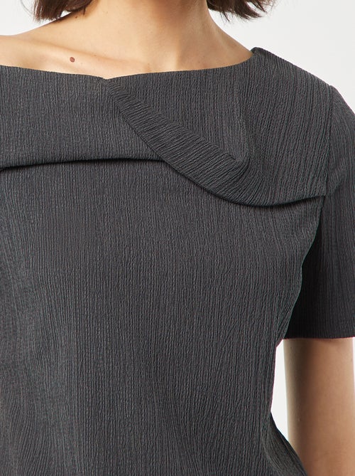 Asymmetrisch T-shirt van crêpestof - Kiabi