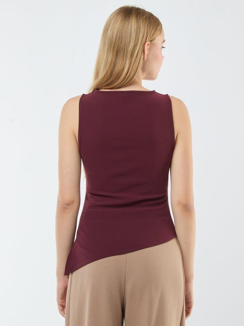 Asymmetrische mouwloze top - Kiabi