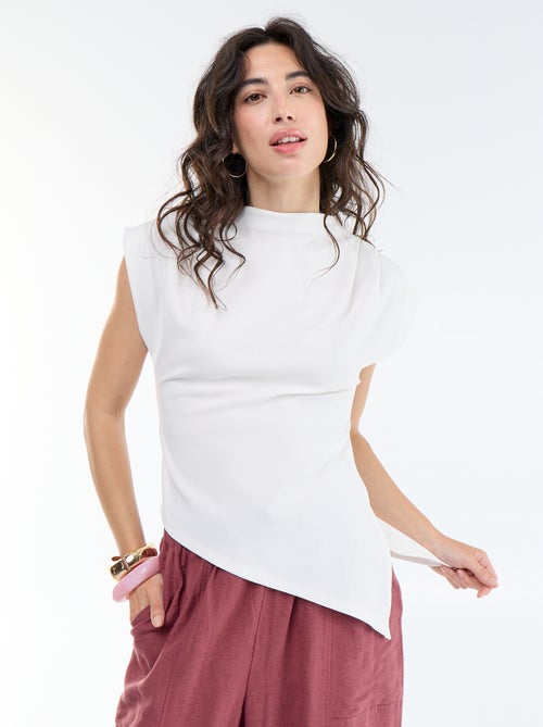 Asymmetrische mouwloze top - Kiabi