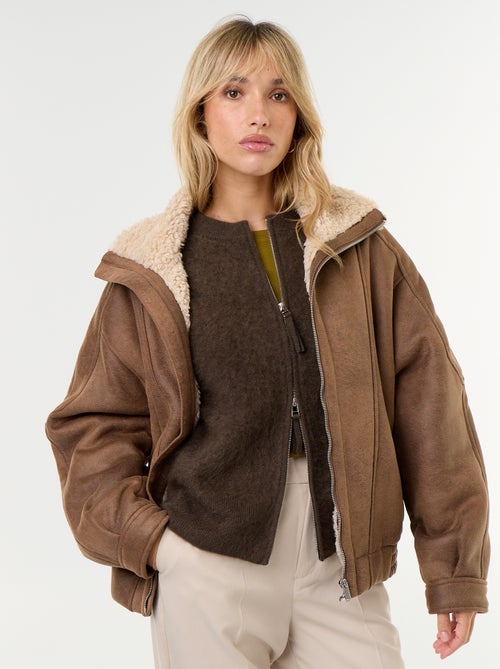 Aviatorjas met schapenvachtlook - Kiabi Aviatorjas met schapenvachtlook - Kiabi