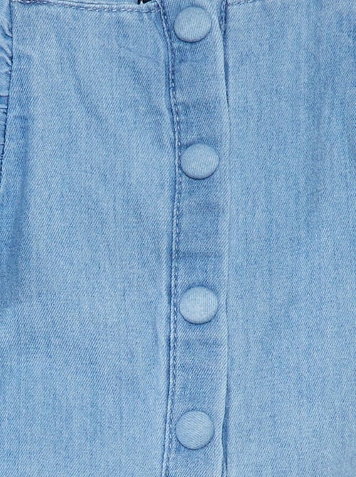 Babypakje van spijkerstof met ruchebandjes - Kiabi