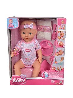 Babypop van kunststof + set - Kiabi