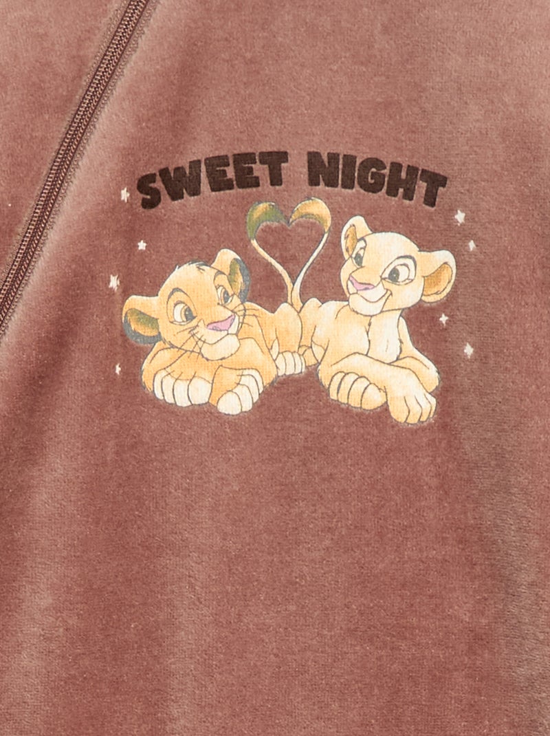 Babyslaapzak van velours met Simba-print, TOG-waarde 3 Bruin - Kiabi