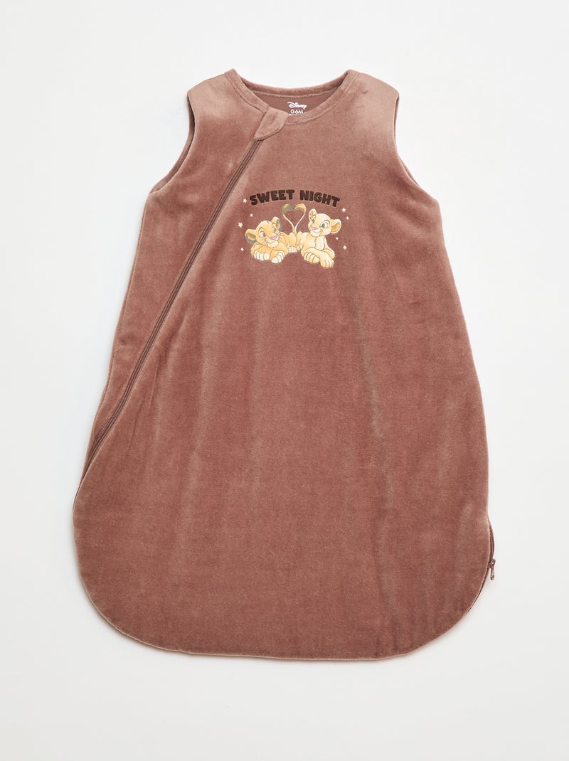 Babyslaapzak van velours met Simba-print, TOG-waarde 3 Bruin - Kiabi