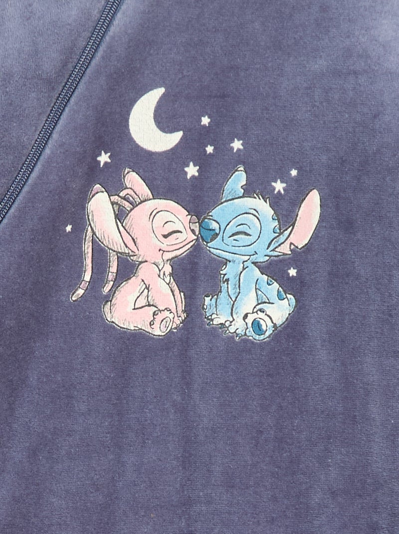 Babyslaapzak van velours met Stitch-print, TOG-waarde 3 Blauw - Kiabi