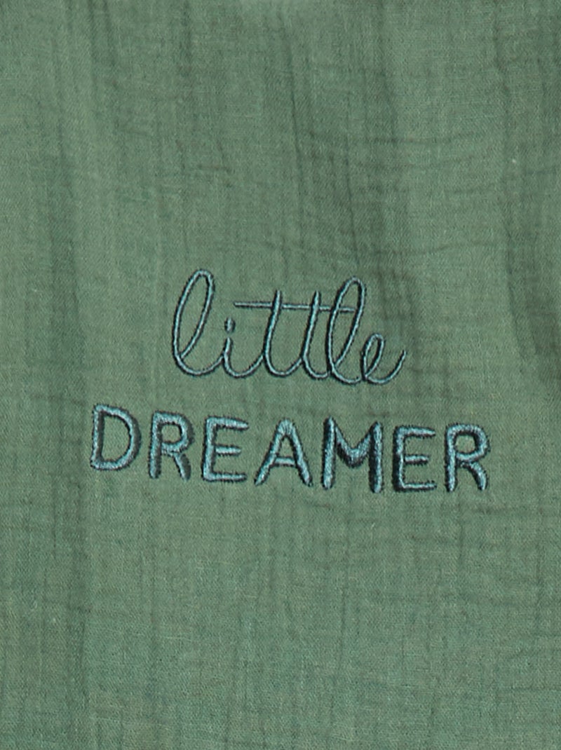 Babyslaapzak van zachte, luchtige katoen met afneembare mouwen, TOG-waarde 2.5 Groen - Kiabi