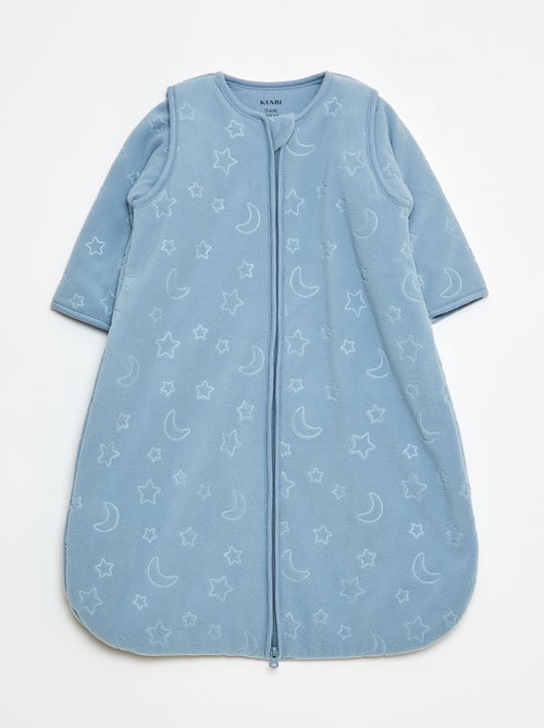 Babyslaapzakje van warme fleecestof met afneembare mouwen met drukknopen, TOG-waarde 2.5 - Kiabi