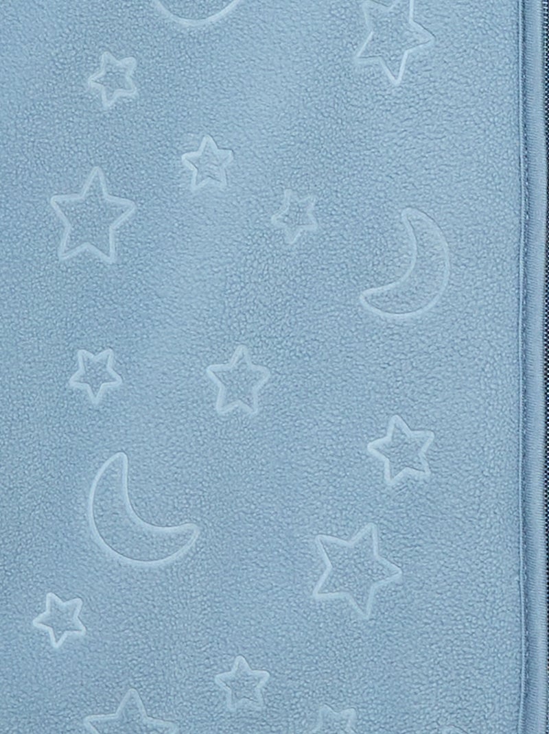 Babyslaapzakje van warme fleecestof met afneembare mouwen met drukknopen, TOG-waarde 2.5 Blauw - Kiabi