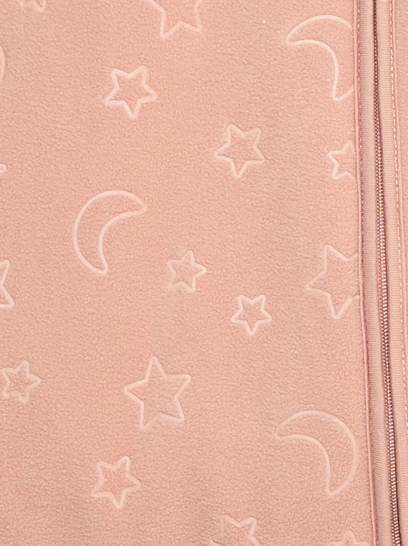 Babyslaapzakje van warme fleecestof met afneembare mouwen met drukknopen, TOG-waarde 2.5 Rose - Kiabi