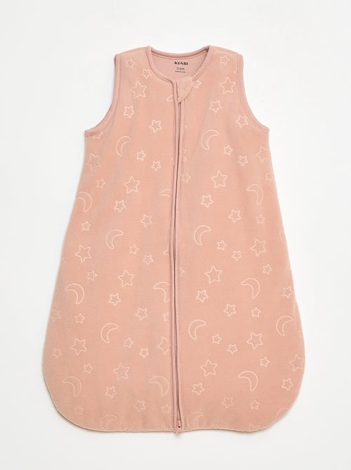 Babyslaapzakje van warme fleecestof met afneembare mouwen met drukknopen, TOG-waarde 2.5 - Kiabi