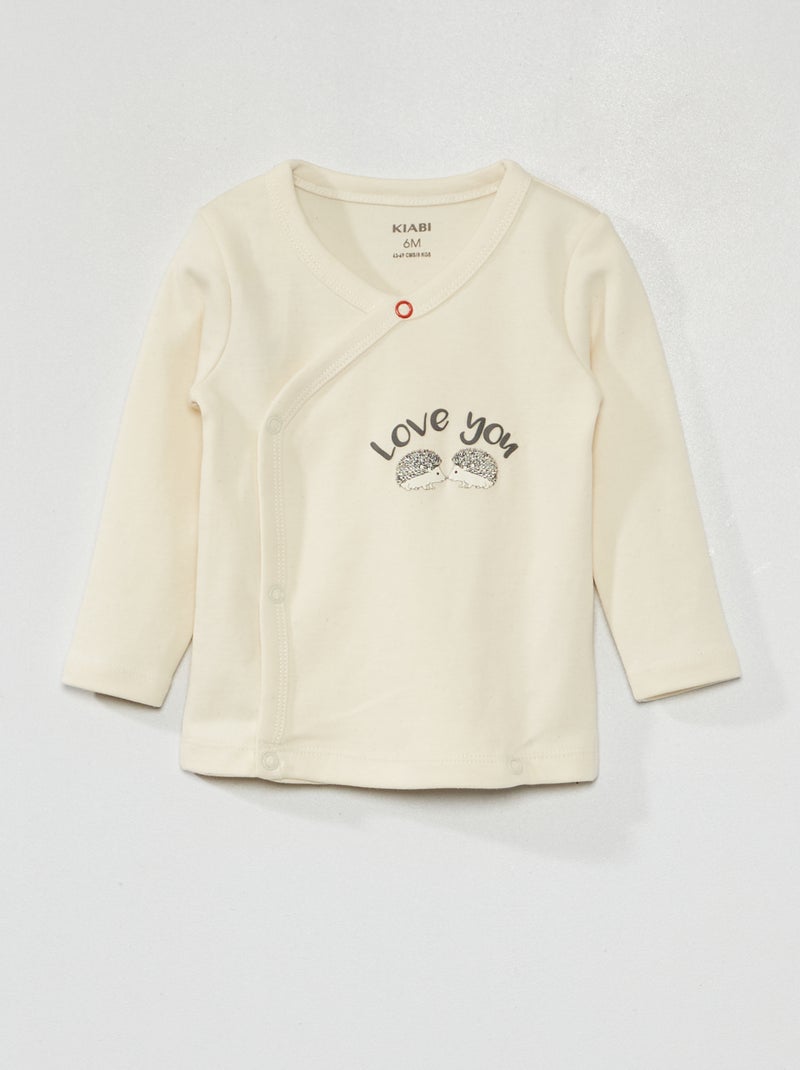 Babytruitje met lange mouwen BIEGE - Kiabi