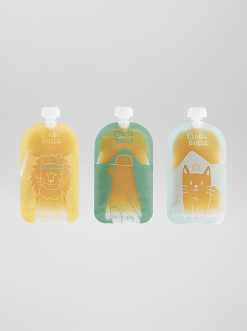 Badabulle - Setje met 15 hervulbare knijpzakjes - Kiabi