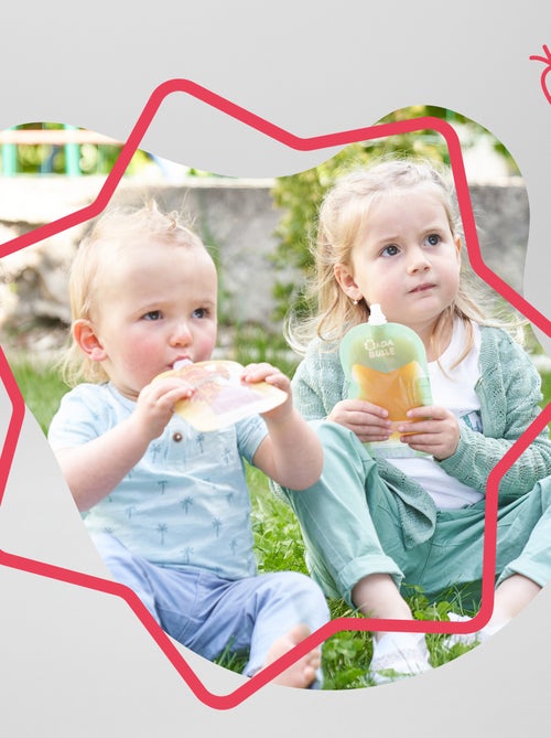 Badabulle - Setje met 15 hervulbare knijpzakjes - Kiabi