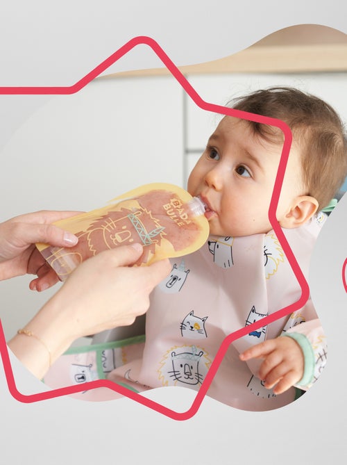 Badabulle - Setje met 15 hervulbare knijpzakjes - Kiabi