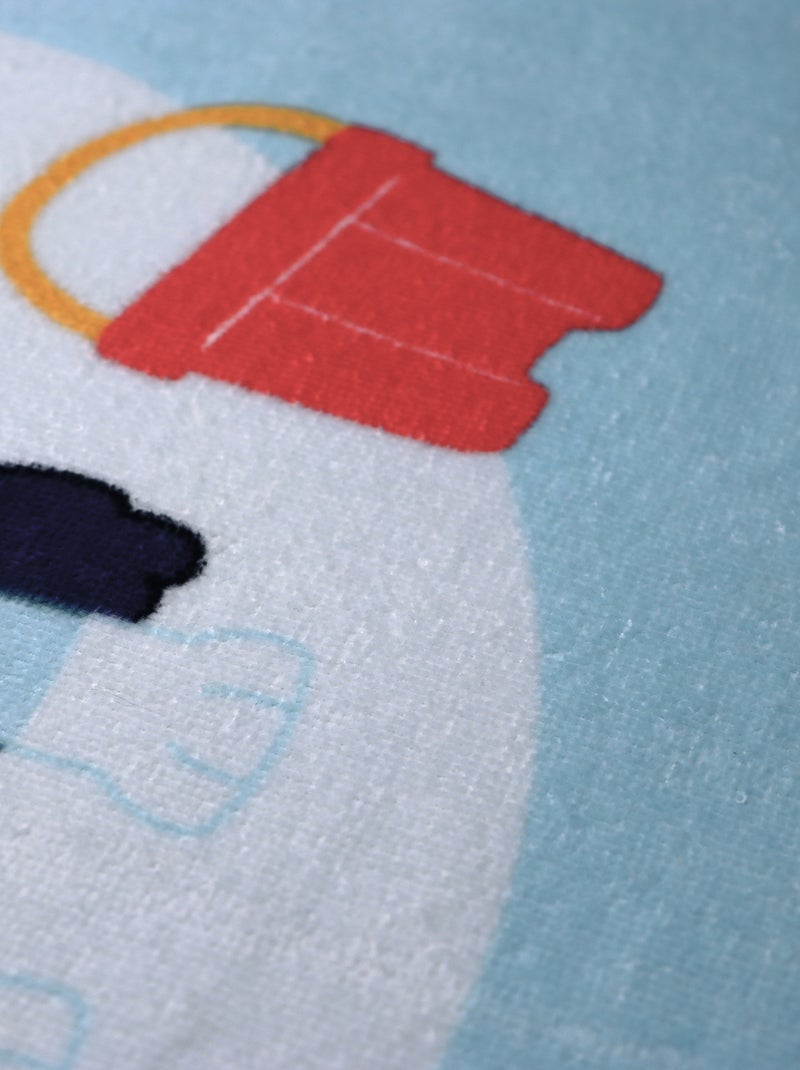 Badcape met print BLAUW - Kiabi