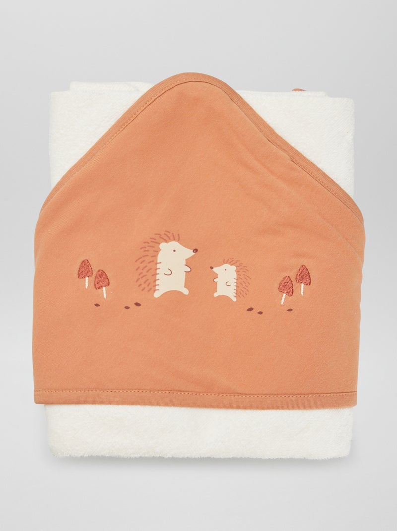 Badcape van badstof BRUIN - Kiabi