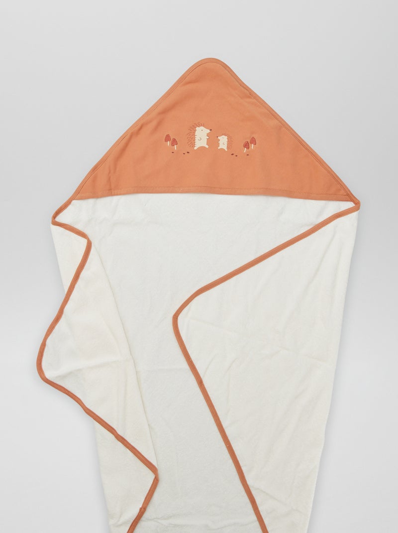 Badcape van badstof BRUIN - Kiabi