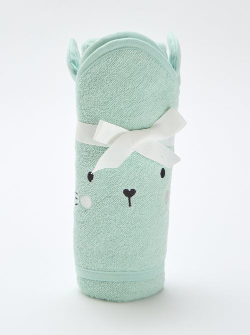 Badcape van badstof met dierenoortjes - Kiabi