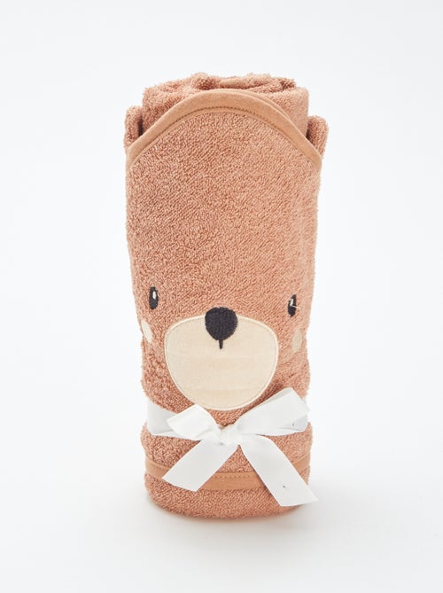 Badcape van badstof met dierenoortjes - Kiabi