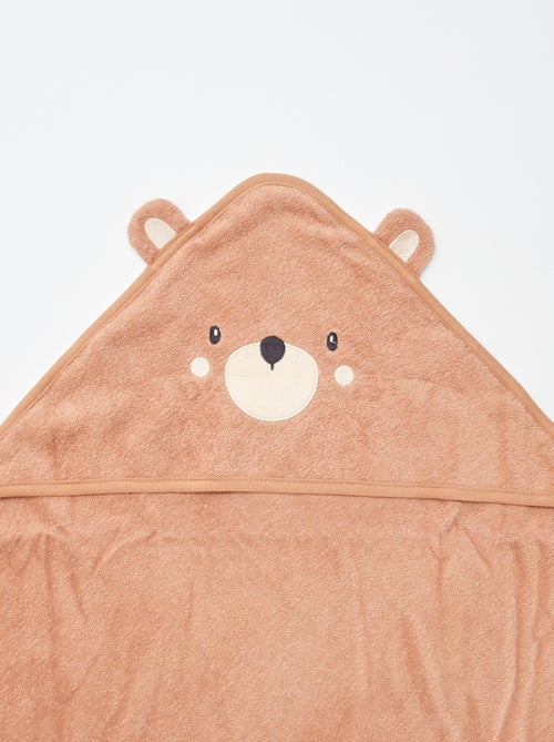 Badcape van badstof met dierenoortjes - Kiabi