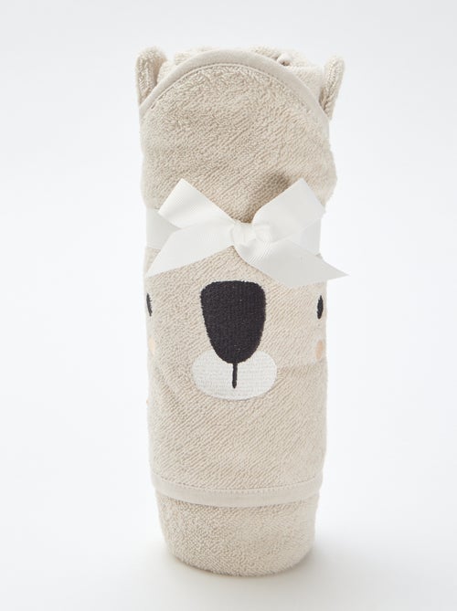 Badcape van badstof met dierenoortjes - Kiabi