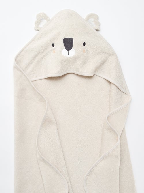 Badcape van badstof met dierenoortjes - Kiabi