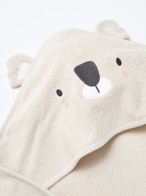 Badcape van badstof met dierenoortjes - Kiabi