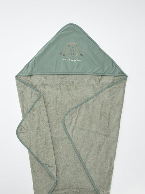 Badcape van badstof met print - 75 x 75 cm - Kiabi