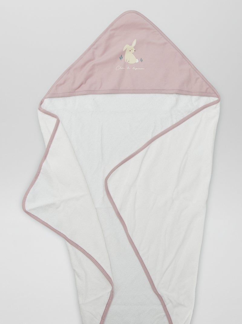 Badcape van badstof ROSE - Kiabi