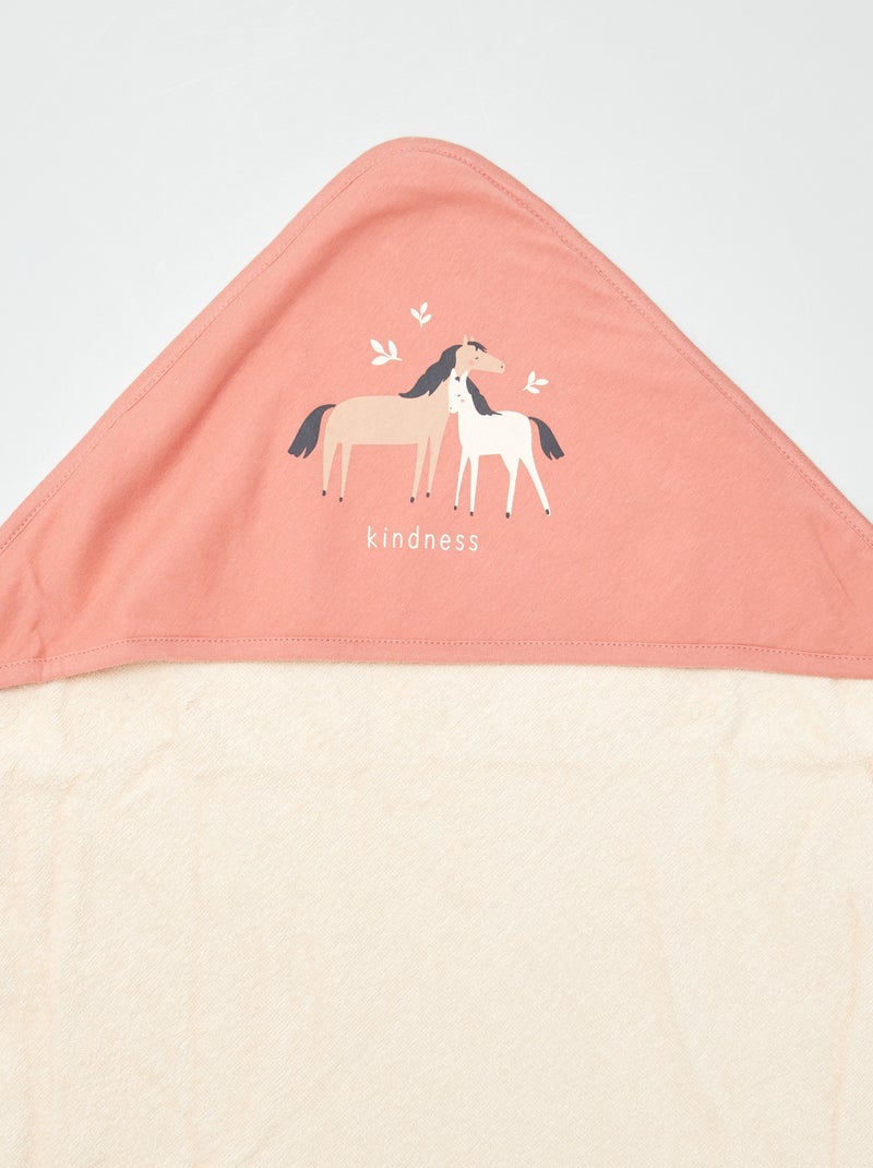 Badcape van badstof ROSE - Kiabi