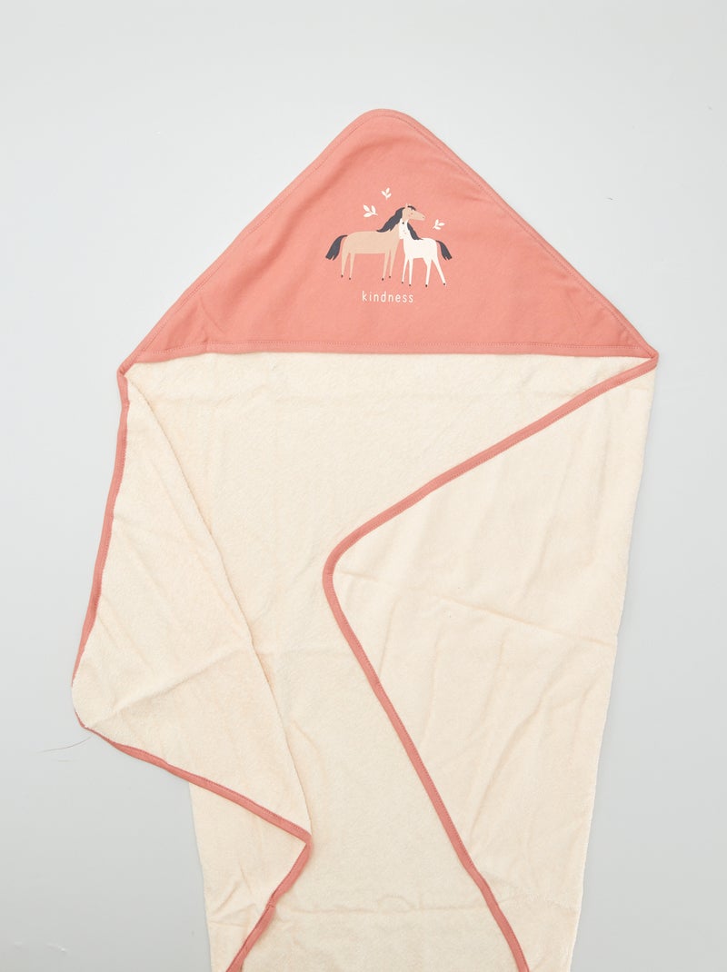 Badcape van badstof ROSE - Kiabi
