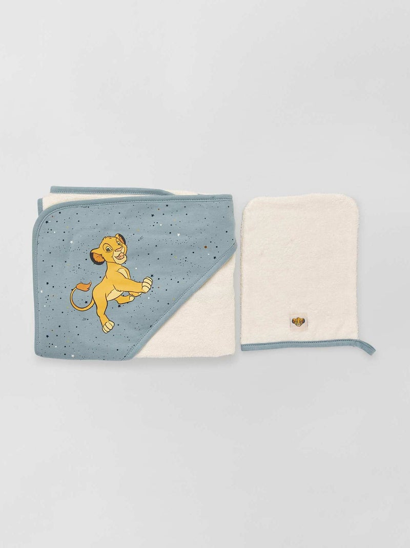 Badcape + washandje simba - Kiabi