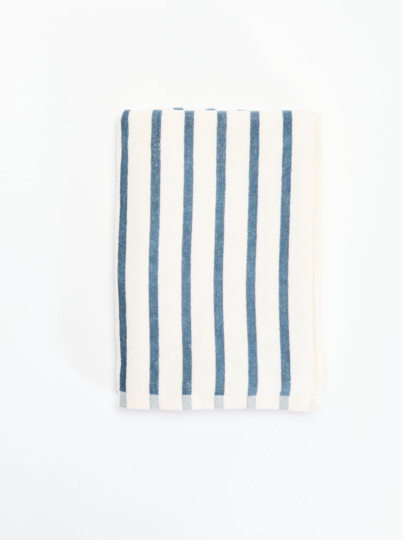 Badhanddoek - 70x130 cm Blauw - Kiabi