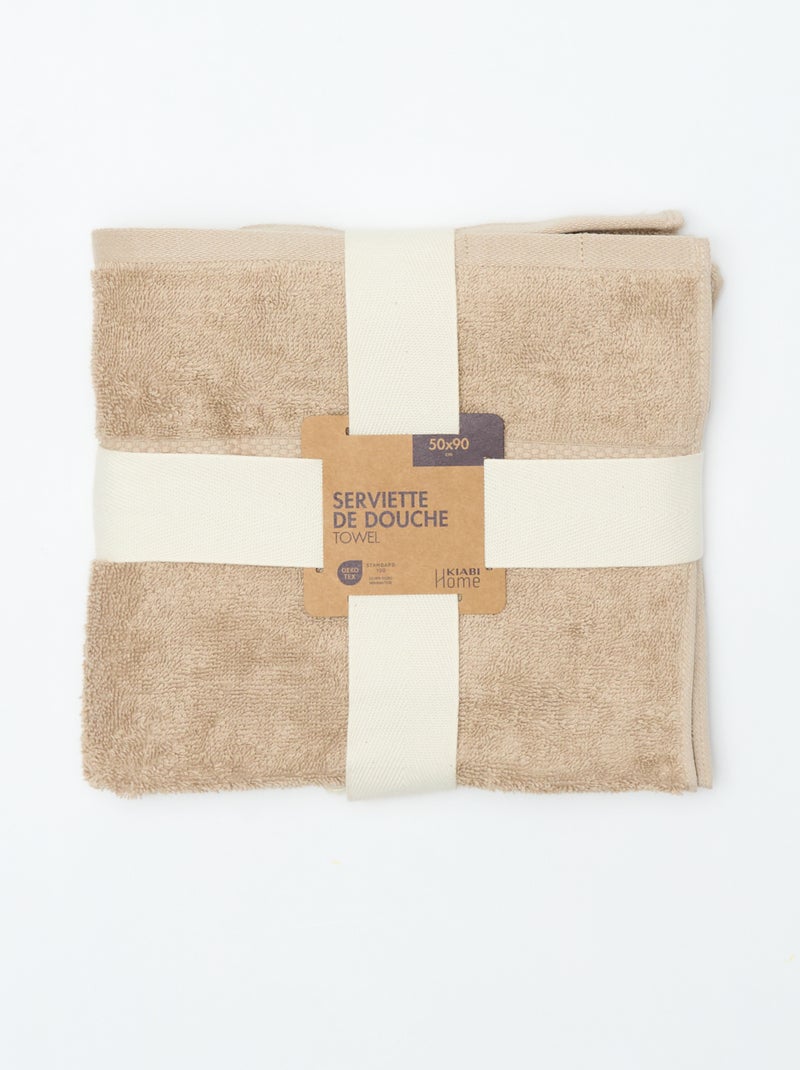 Badhanddoek 50x90 cm Biege - Kiabi