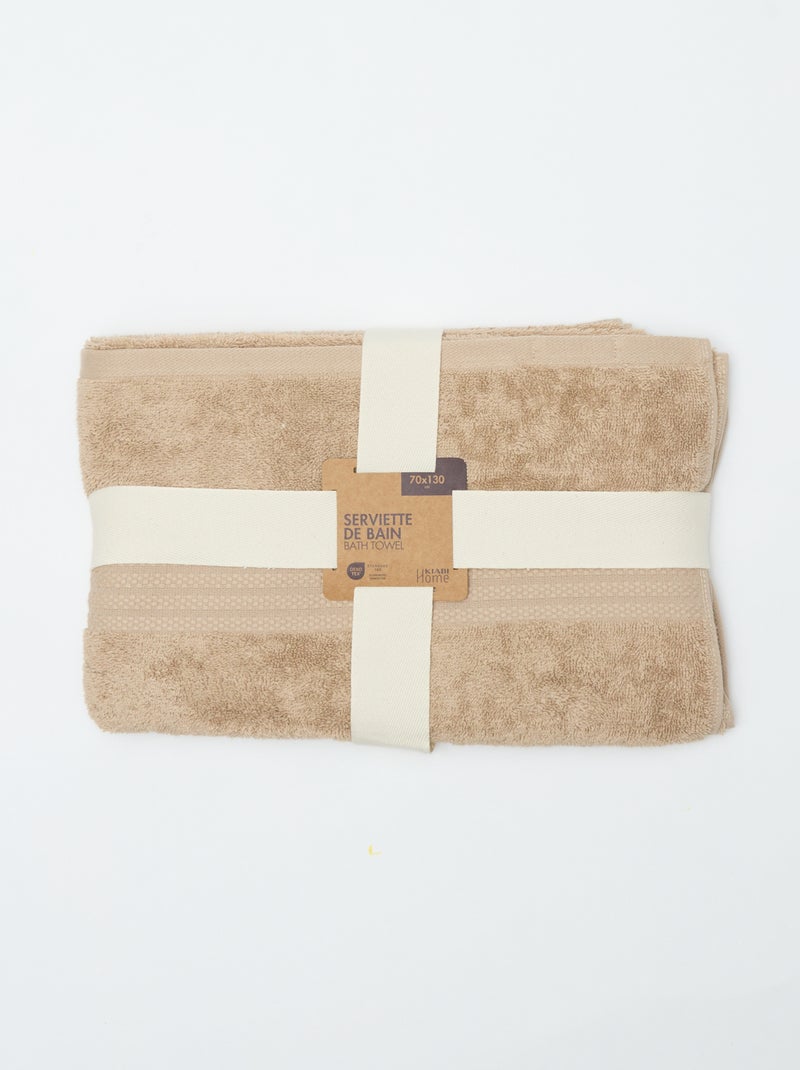 Badhanddoek 70 x 130 cm - Kiabi Home Biege - Kiabi