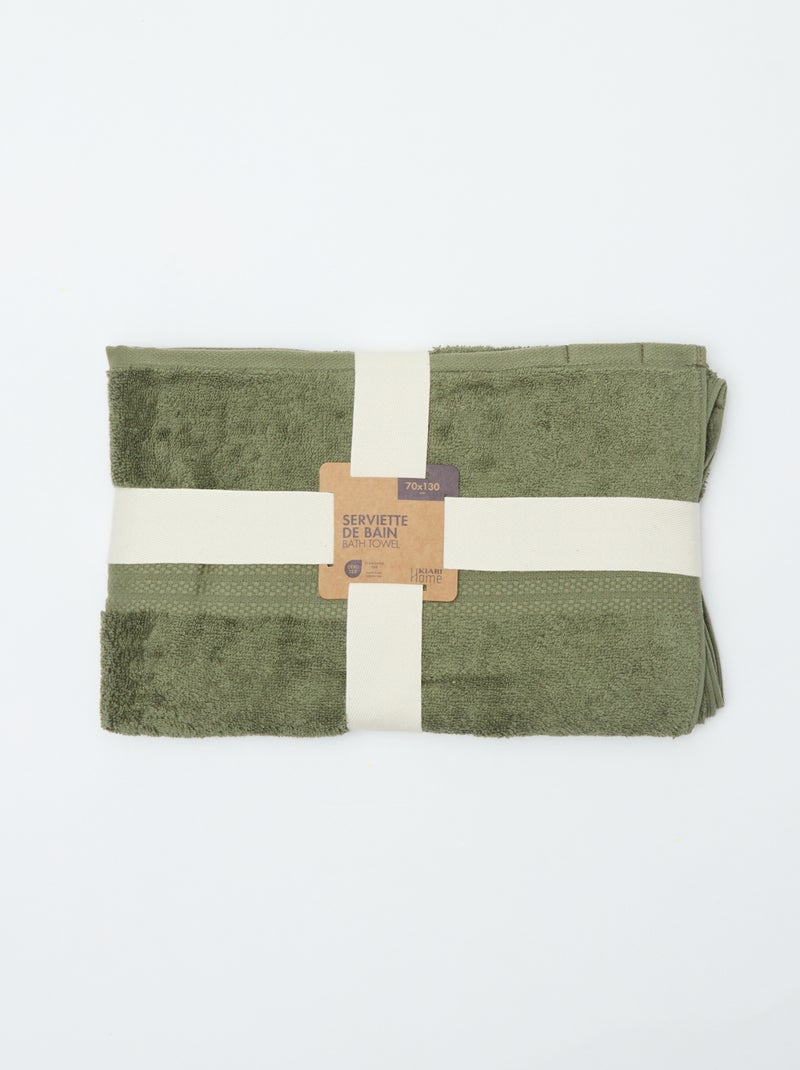 Badhanddoek 70 x 130 cm - Kiabi Home groen - Kiabi