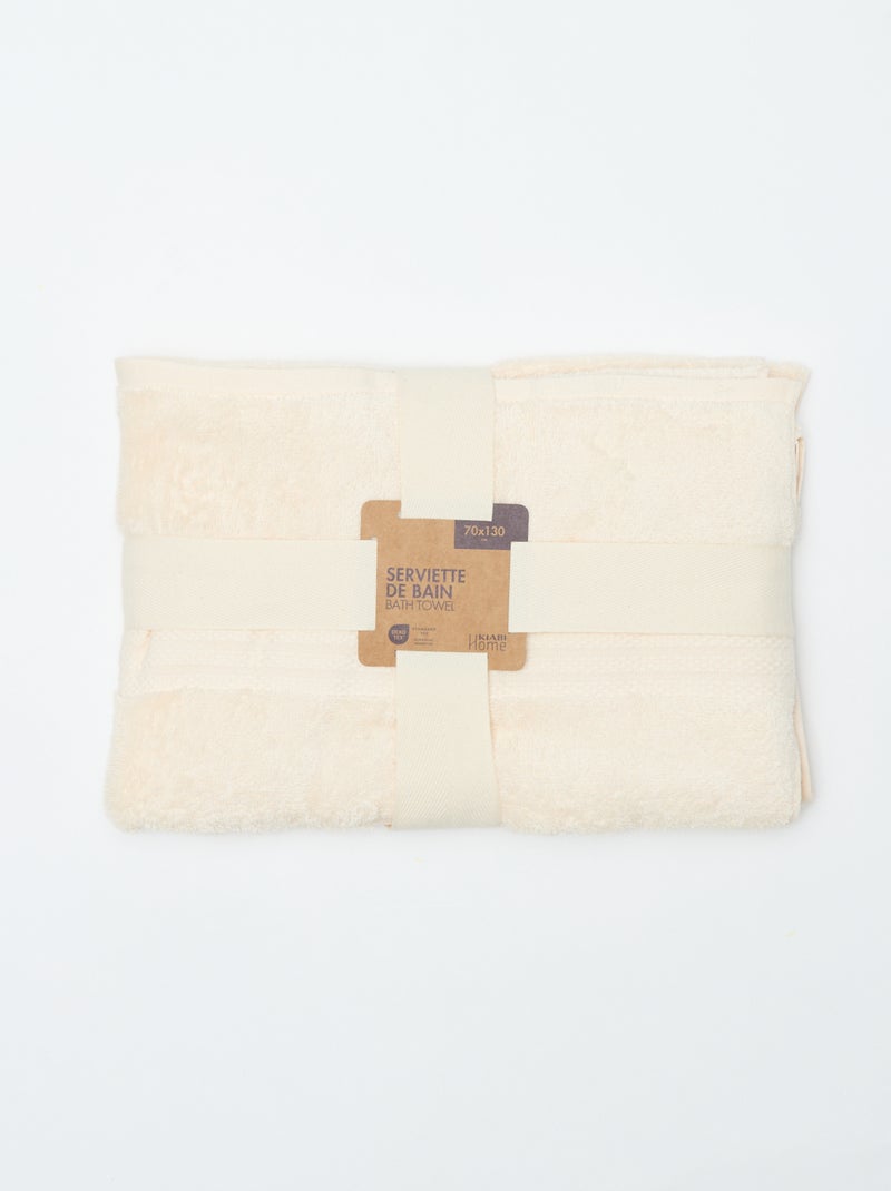 Badhanddoek 70 x 130 cm - Kiabi Home Wit - Kiabi