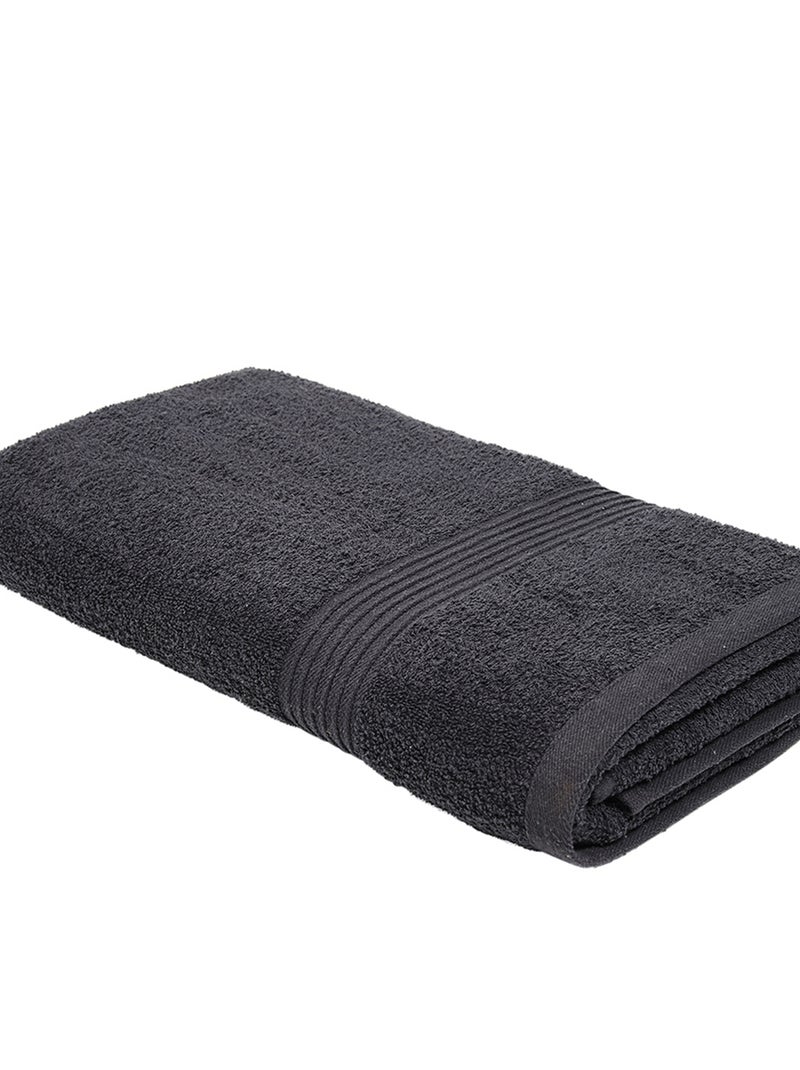 Badhanddoek 70 x 130 cm ZWART - Kiabi