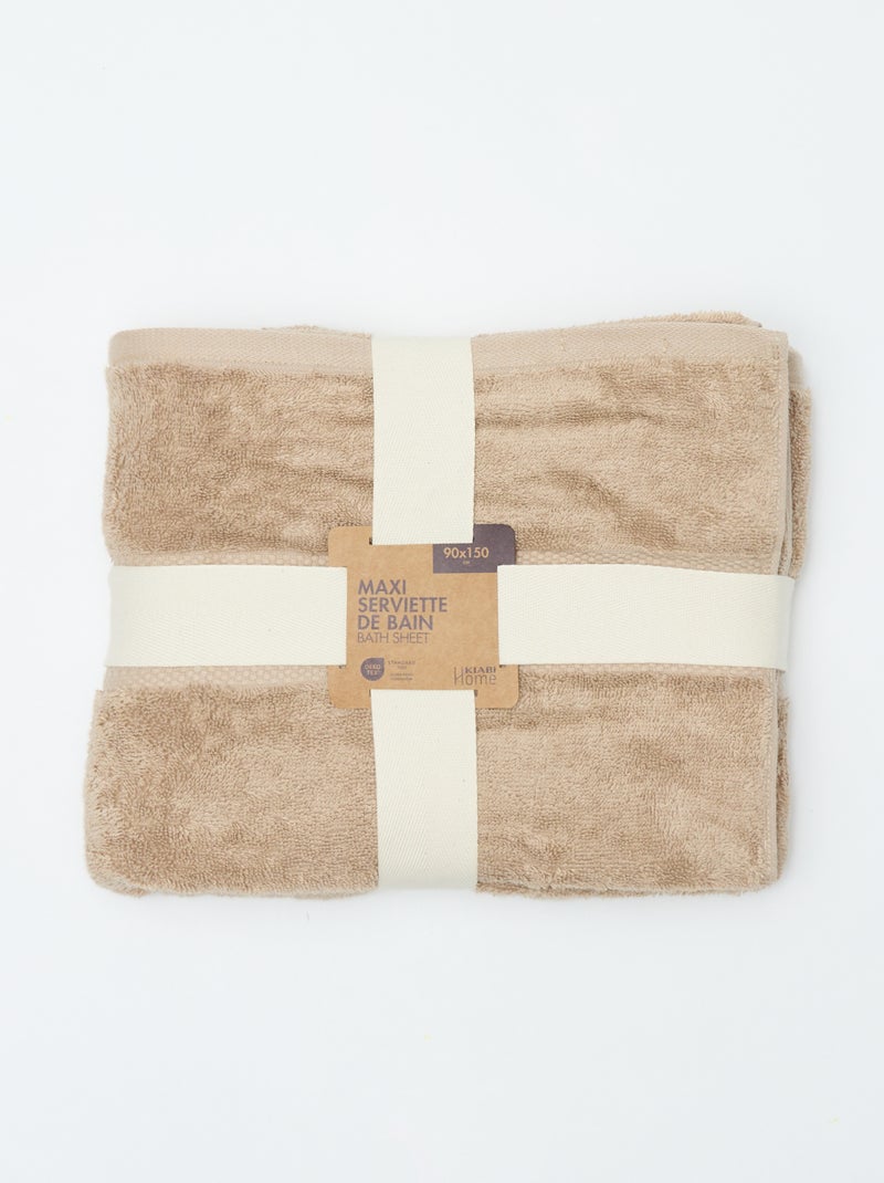 Badhanddoek (90x150 cm) - Kiabi Home Biege - Kiabi