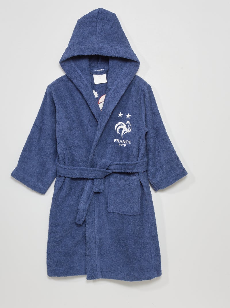 Badjas met capuchon 'FFR' blauw - Kiabi