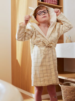 Badjas van badstof en katoengaas - Kiabi Home