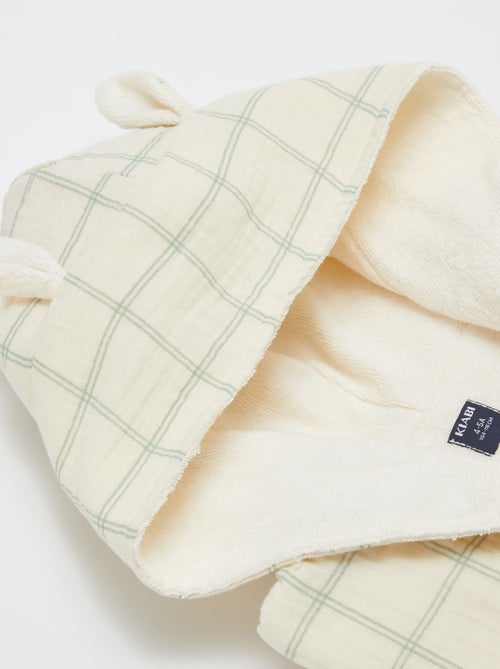 Badjas van badstof en katoengaas - Kiabi Home - Kiabi