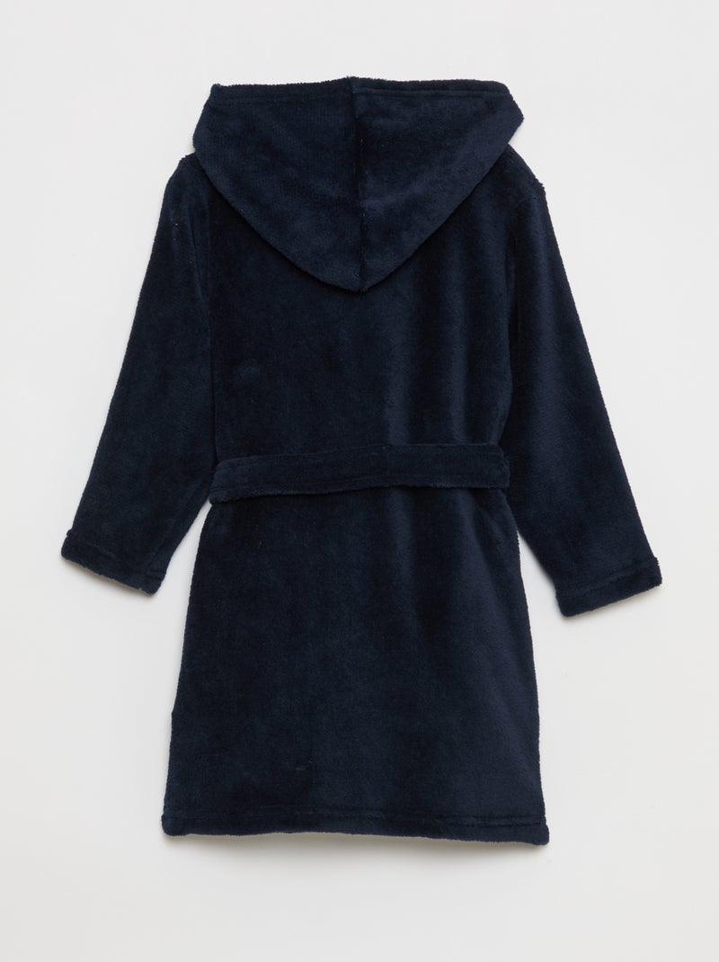 Badjas van fleecestof Blauw - Kiabi