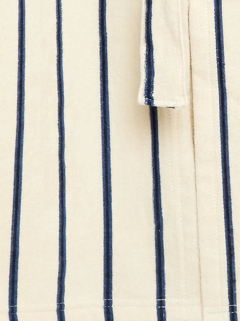 Badjas van katoenen badstof Wit - Kiabi