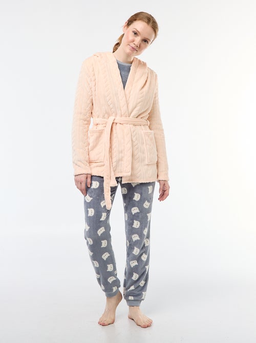 Badjas van zachte fleece - Kiabi